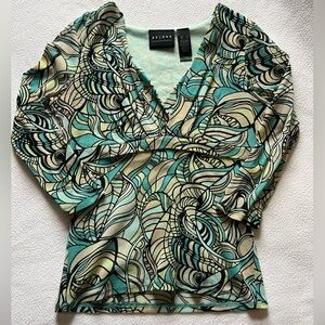 Axcess Teal and Black Patterned Dress